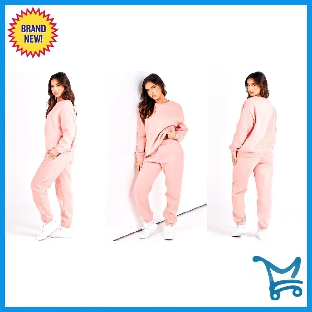Oversized Sweatsuit Set Loose Fit Lounge Wear Two Piece Outfit Y2K Chic